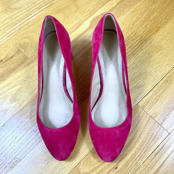 Talbots Heels Suede Chunky Mid Heel Pumps in Red (8.5 M) - Picture 2 of 9